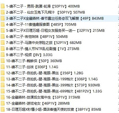 深夜企划峰不二子全套资源